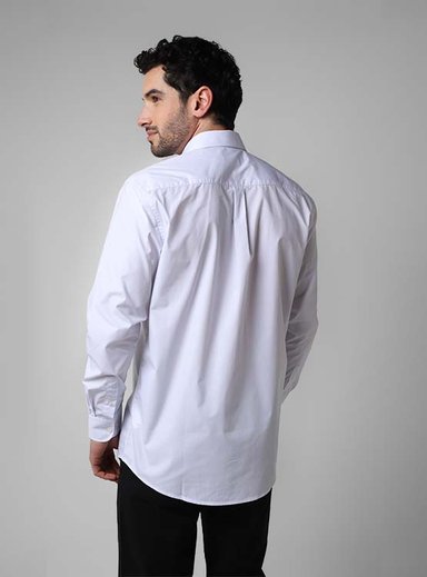 CAMISA ALGODÓN HOMBRE MARQUIS BLANCO SÓLIDA - 2