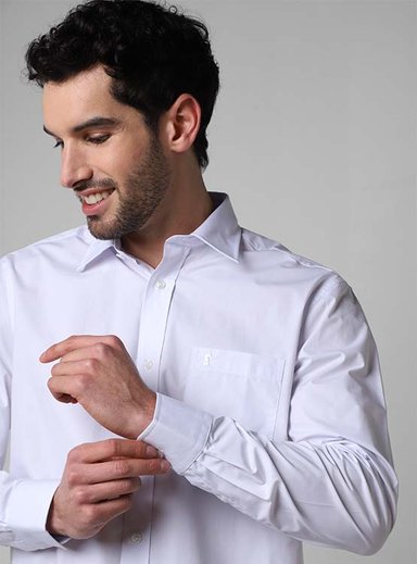 CAMISA ALGODÓN HOMBRE MARQUIS BLANCO SÓLIDA - 3