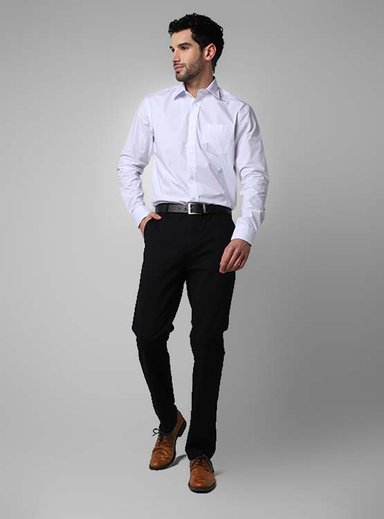 CAMISA ALGODÓN HOMBRE MARQUIS BLANCO SÓLIDA - 4