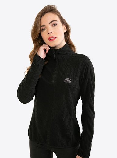 POLERA DEPORTIVA MUJER RESCUE WARM RSC TTEMP NEGRO - 2