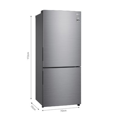 REFRIGERADORA LG BOTTOM FREEZER NO FROST GB41BPP 408 L MÚLTIPLE FLUJO AIRE PLATEADA - 2