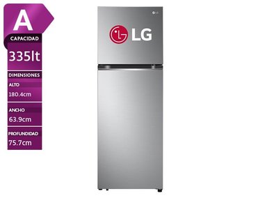 REFRIGERADORA LG TOP FREEZER NO FROST GT33BPP APZGLPR 335 L DOOR COOLING PLATEADA