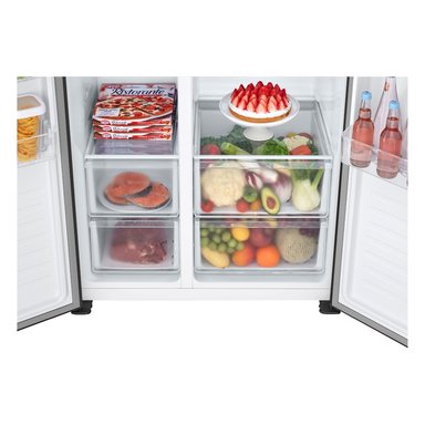 REFRIGERADORA LG 509L GS51MPD SIDE BY SIDE MULTIPLE FLUJO DE AIRE NEGRO - 8