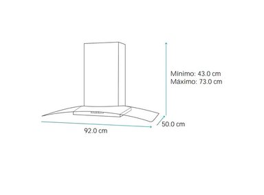 CAMPANA EXTRACTORA MABE ANCHO 90CM CM9018PIY0 DE PARED 3 VELOCIDADES INOX - 7