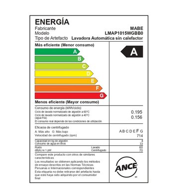 LAVADORA MABE 10 KG CARGA SUPERIOR AQUA SAVER GREEN LMAP1015WGBB0 - 9