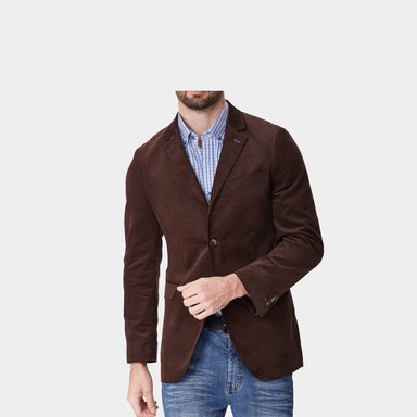SACO ALGODÓN HOMBRE JOHN HOLDEN CHOCOLATE SA2522 GUSTAB - 1