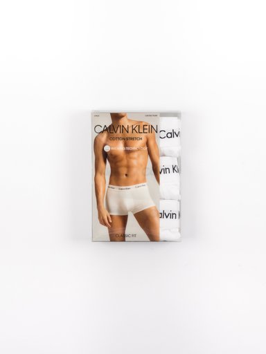 PACK 3 CALZONCILLOS ALGODÓN HOMBRE CALVIN KLEIN BLANCO 3 NEW COTTON STRETCH - LOW RISE TRUNK - 2