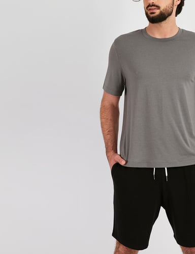 PIJAMA SHORT HOMBRE IN BLOOM NEGRO - 2