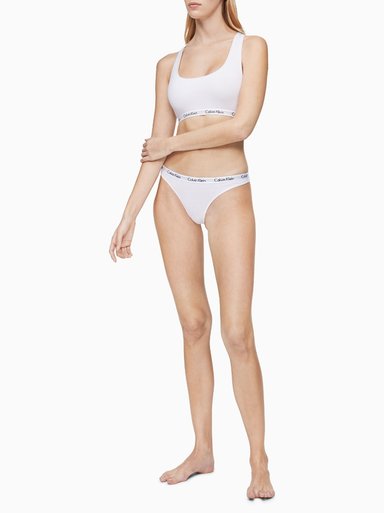 CALZÓN ALGODÓN MUJER CALVIN KLEIN BLANCO THONG - 2