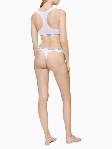 CALZÓN ALGODÓN MUJER CALVIN KLEIN BLANCO THONG - 3