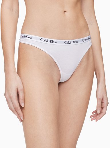 CALZÓN ALGODÓN MUJER CALVIN KLEIN BLANCO THONG - 1