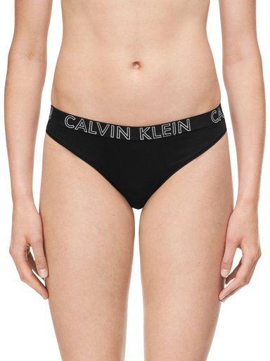 CALZÓN ALGODÓN MUJER CALVIN KLEIN NEGRO THONG QD3636001 - 1