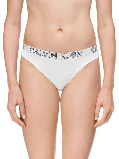 CALZÓN ALGODÓN MUJER CALVIN KLEIN BLANCO THONG QD3636100 - 1