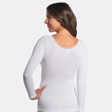 CAMISETA MANGA LARGA MUJER CAFFARENA 16490 BAMBÚ - 2