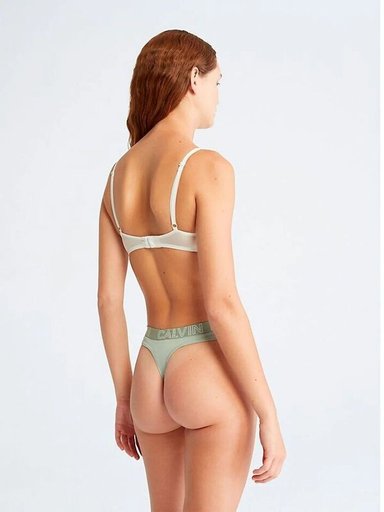 CALZÓN MUJER CALVIN KLEIN VERDE OSCURO THONG - 2