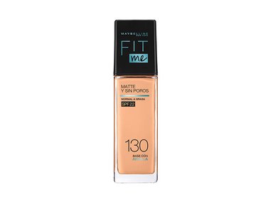 BASE MAYBELLINE FIT ME MATTE + PORELESS TONO 130 BUFF BEIGE 1.00 FL OZ - 1