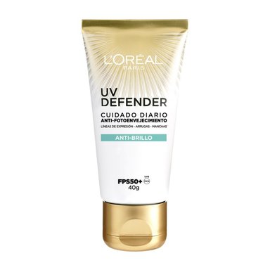 CREMA L'OREAL PARÍS UV DEFENDER ANTI-BRILLO SIN COLOR FPS50 40ML - 2