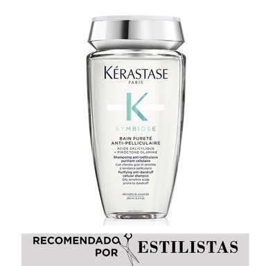 SHAMPOO  PARA CUERO CABELLUDO GRASO SENSIBLE PROPENSO A LA CASPA PURETE ANTI-PELLICULAIRE SYMBIOSE 250ML - 1
