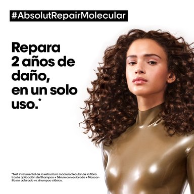 TRATAMIENTO MOLECULAR LOREAL PROFESSIONNEL ABSOLUT REPAIR MOLECULAR PARA CABELLO MUY DAÑADO 250 ML - 3