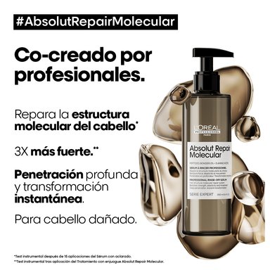 TRATAMIENTO MOLECULAR LOREAL PROFESSIONNEL ABSOLUT REPAIR MOLECULAR PARA CABELLO MUY DAÑADO 250 ML - 5