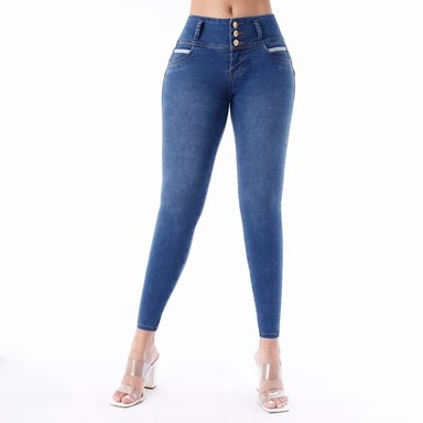 JEANS SKINNY MUJER KANSAS CELESTE 011626B - 1