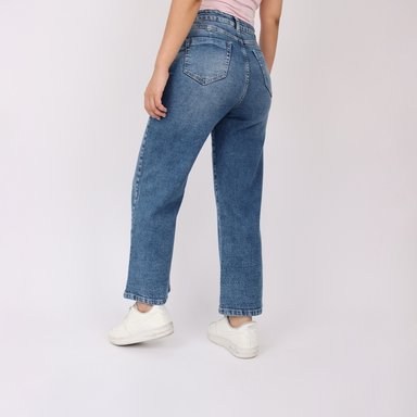 JEAN SUELTO MUJER KAYRA POBLET PERFECT FIT STRAIGHT COMFY CROPPED - 2