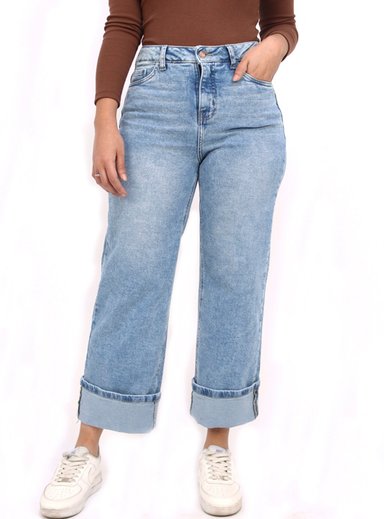 JEAN STRAIGHT MUJER KAYRA POBLET PERFECT FIT ALGODÓN - 1