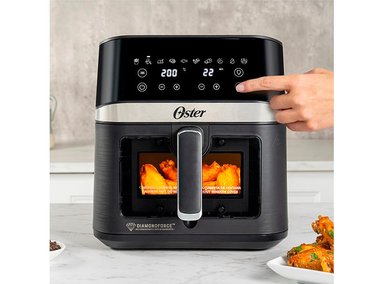 FREIDORA DE AIRE OSTER 6 L DIGITAL RECUBRIMIENTO DIAMONDFORCE VENTANA Y LUZ INTERNA 10 PROGRAMAS CKSTAF60WDDF - 6