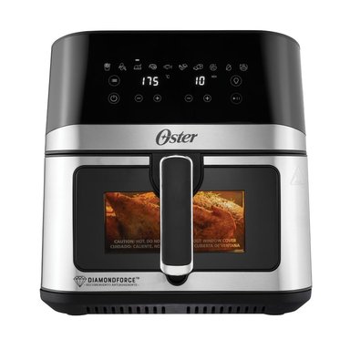 FREIDORA DE AIRE OSTER 7.5L DIGITAL CON RECUBRIMIENTO DIAMONDFORCE CON VENTANA Y LUZ INTERNA 10 PROGRAMAS CKSTAF75WDSSDF 