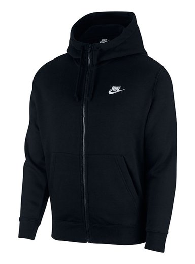 CHAQUETA DEPORTIVA HOMBRE NIKE M NSW CLUB HOODIE FZ BB JACKET URBANO BV2645-010 NEGRO - 1