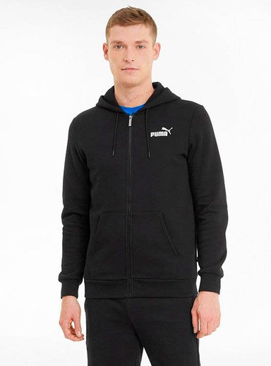CASACA DEPORTIVA HOMBRE PUMA 586702 01 ESS SMALL LOGO FZ HOODIE FL NEGRO