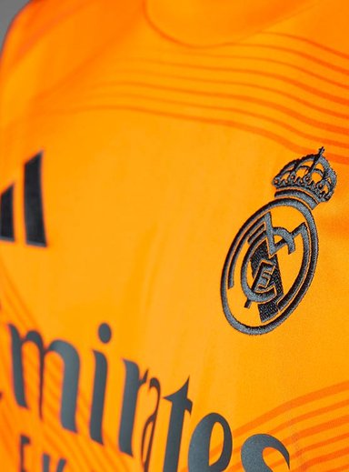 CAMISETA FÚTBOL HOMBRE ADIDAS REAL MADRID NARANJA - 3
