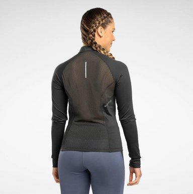 CASACA RUNNING MUJER REEBOK 100075413 1/4 ZIP NEGRO - 2