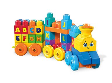 BLOQUES CONSTRUCCIÓN MEGA BLOKS PRESCHOOL ABC TREN APRENDIZAJE FWK22 - 1