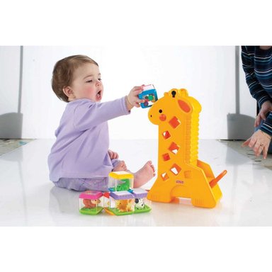 BLOQUES CONSTRUCCION FISHER-PRICE PEEK-A-BLOCKS JIRAFA CON DE ACTIVIDADES B4253 JUGUETE BEBES - 3