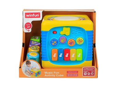 JUGUETES PRE-ESCOLAR WINFUN JUGUETE PRE-ESCOLAR BEBE MUSIC FUN ACTIVITY CUBE 741 - 3