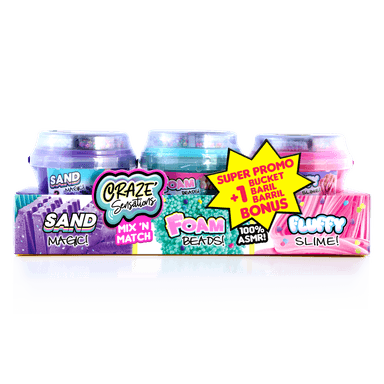 PACK 3 CANAL TOYS CCC 3 SLIME Y ARENA MAGICA