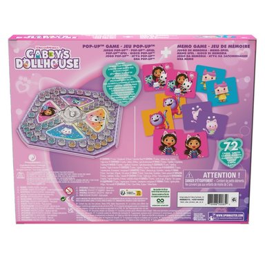 JUEGO DE MESA GABBY'S DOLLHOUSE 6068315 GABBYS POP UP Y MEMORIA - 4