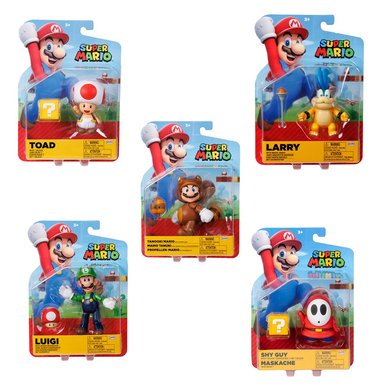 FIGURA DE ACCION NINTENDO 419994 SUPER MARIO BROS SERIE 35 4" MODELO ALEATORIO - 1