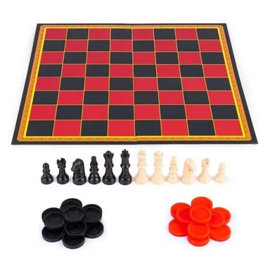 JUEGO DE MESA SPIN MASTER GAMES 6065336 AJEDREZ, DAMAS Y TRES EN RAYA - 2