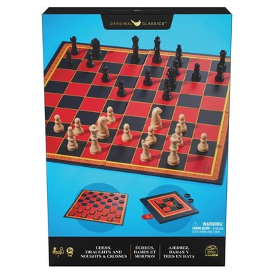 JUEGO DE MESA SPIN MASTER GAMES 6065336 AJEDREZ, DAMAS Y TRES EN RAYA - 5