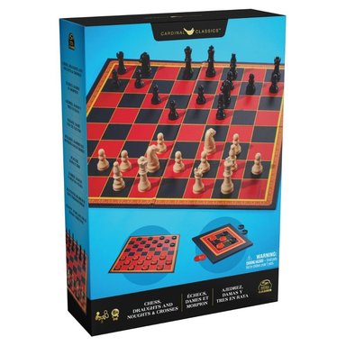 JUEGO DE MESA SPIN MASTER GAMES 6065336 AJEDREZ, DAMAS Y TRES EN RAYA - 6