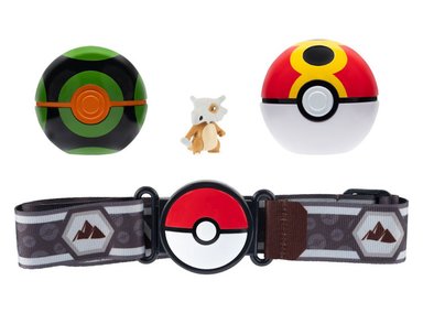 SET DE CINTURON CON POKEBOLA Y FIGURA POKEMON - MODELO ALEATORIO - 1