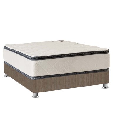 CAMA AMERICANA FORLI CAPELLA PILLOW TOP 1.5 PLAZAS GRIS