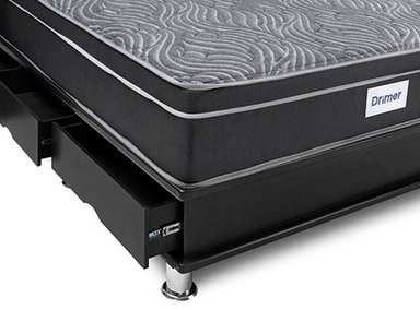DORMITORIO AMERICANO DRIMER VENTUS KING CON CAJONES KAELA + VELADORES - 4