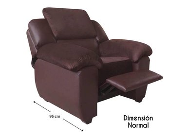 SILLÓN RECLINABLE FORLI MONTIANO MARRÓN 1 CUERPO - 3