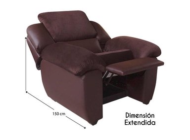 SILLÓN RECLINABLE FORLI MONTIANO MARRÓN 1 CUERPO - 4