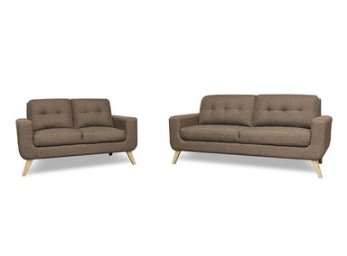 JUEGO DE SALA RIPLEY HOME RAYFER 3-2 CUERPOS MARRÓN