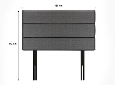 CABECERA FORLI SUPERIOR QUEEN GRIS - 2