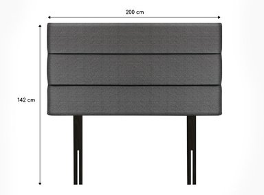 CABECERA FORLI SUPERIOR KING GRIS - 2